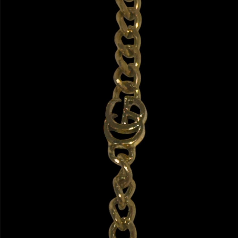 Gold-Tone Chain Necklace with Floral Pendant - Picture 5 of 5